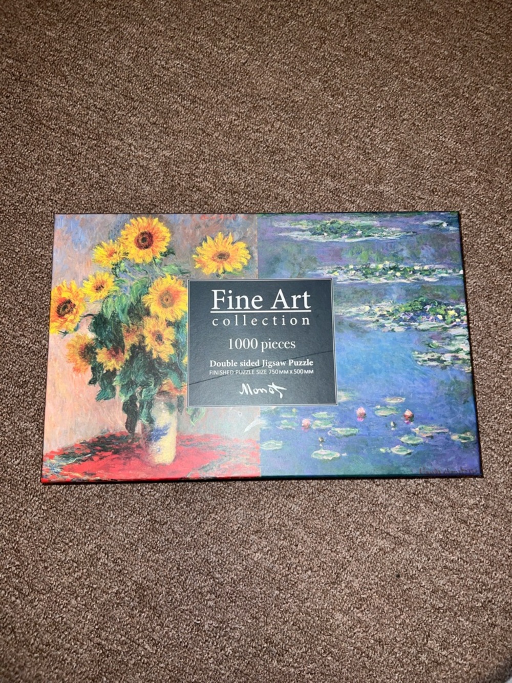 1000-Piece Jigsaw Puzzle - Sunflowers & Water Lilies (Yellow, Blue)